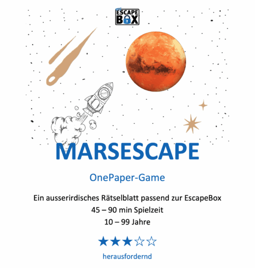 OnePaper-Game: MARSESCAPE