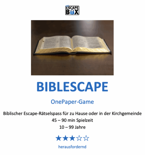 OnePaper-Game: BIBLESCAPE