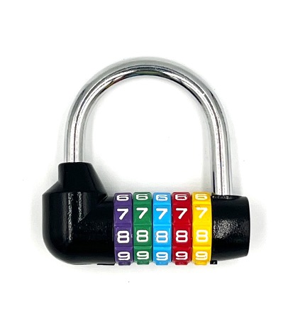 5er-SCHLOSS mit farbigen Ziffernrädern