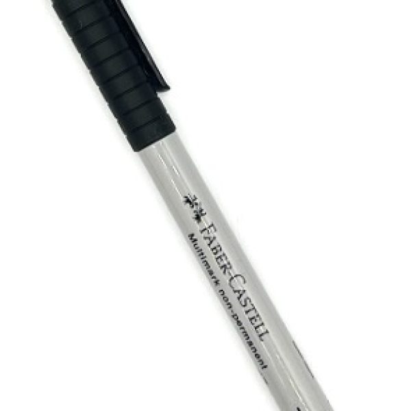 Folienstift schwarz, wasserlöslich, Multimark von Faber Castell