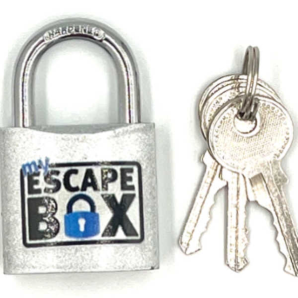 Schlüsselschloss silbern mit Logo zu 1